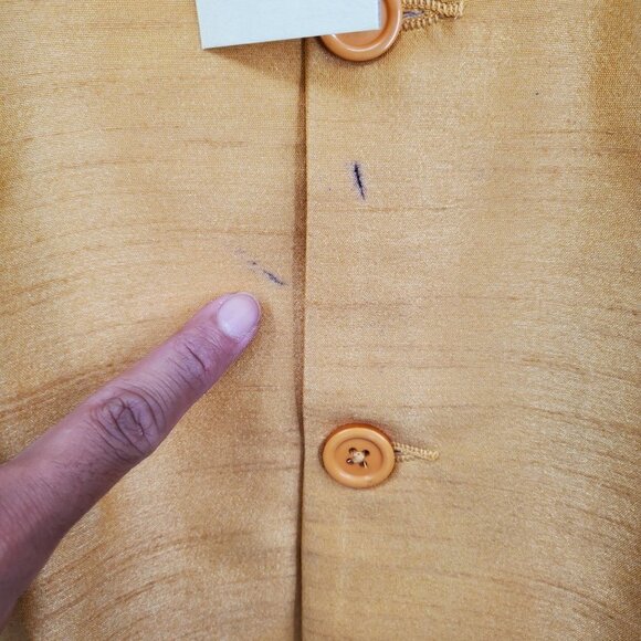 SKAVIJ Men's Tunic Art Silk Long Shirt Embroidered Kurta & Nehru Jacket Large - Picture 4 of 12